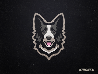 Border Collie animal bordie collie breed dog illustration logo mascot pet