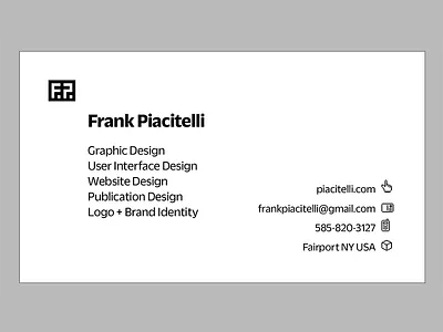 Business Card Quickie Layout business card