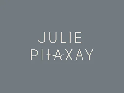 Julie Phaxay Primary Logo artist branding custom hair logo logo design makeup stylist typography