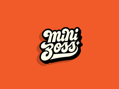 Miniboss 70s type arcade branding custom lettering hand lettering identity lettering logo script typography video game