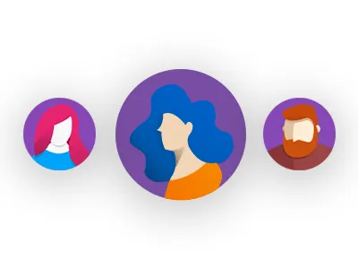 Persons flat illustration minimalist pratice ui