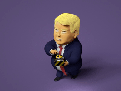 Drumpf : boom boom bomb boom c4d cmotion drumpf nael nuclear nuke octane trump walk cycle