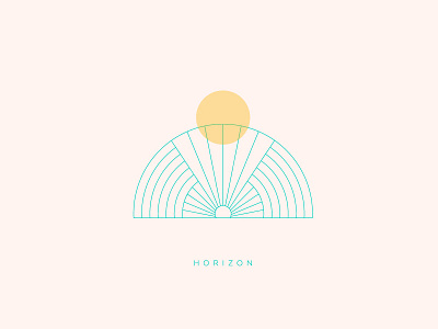 Horizon blush brand identity logo design logotype sacred geometry