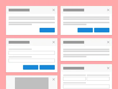Modal Wireframes button clean information modal popup ui ux wireframes wires