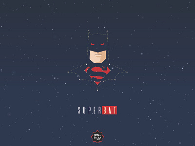 Super-bat batman experiment icon identity logo mark stars superman symbol