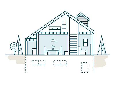 House interior floor plan house illustration interior vector