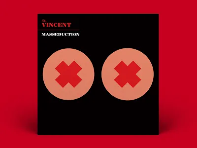 10x17 - St. Vincent "MASSEDUCTION" album album art album cover graphic illustration music simple st vincent vector
