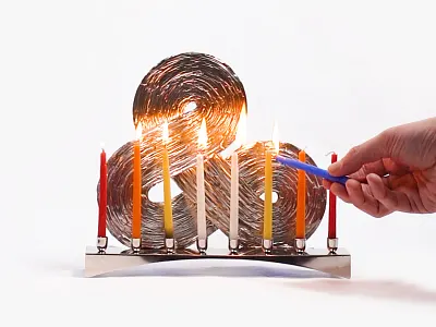 Infinity Ampersand Menorah ampersand hannukah infinity menorah חנוכה
