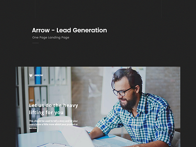 Arrow - Lead Generation Landing Page envato landing page responsive themeforest unbounce web