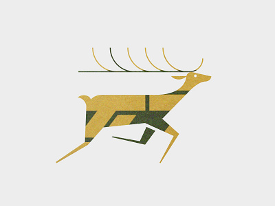 Deer animal antlers deer illustration modern movement pattern texture