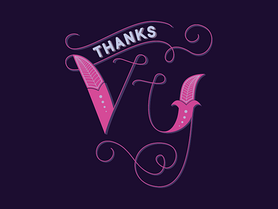 Thanks Vy illustration lettering