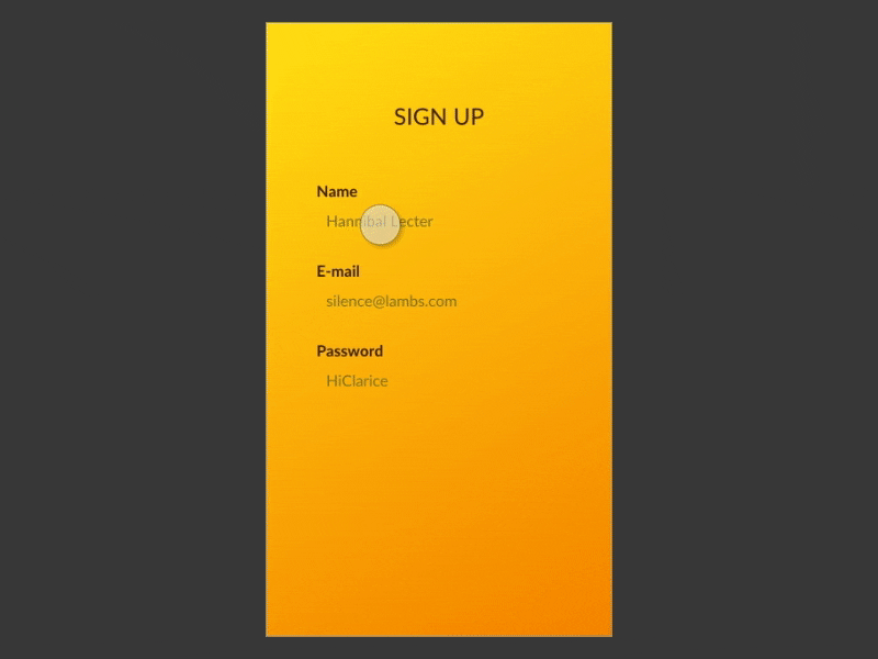 Daily UI challenge 01: Sign up screen challenge dailyui flinto