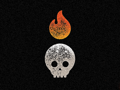 Hot Sauce (Icon / Imagery) black branding color design dribbble fire graphic illustrator logo skull vector