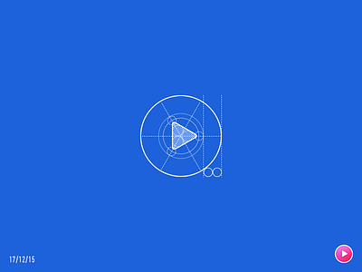 Play button icon illustrator motion ui white