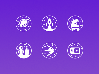 Space Icons affinity affinity designer aliens astronaut helmet icon satellite space spaceship