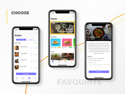 Cooking App colourful eat elegant food food order iphone 10 iphonex order vibrant