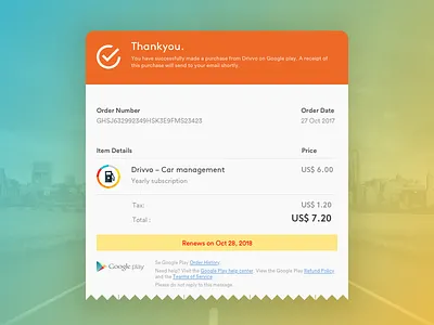#17 Email Receipt billreceipt dailyui emailreceipt interfacedesign purchasereceipt receipt sketch ui visualdesign