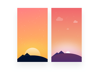 Dynamic Background Illustrations app background illustrations ios sun sunrise sunset