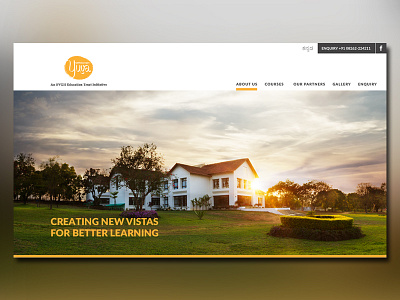 Yuva clean education landing page layout minimalistic simple students training ui visual design vocational