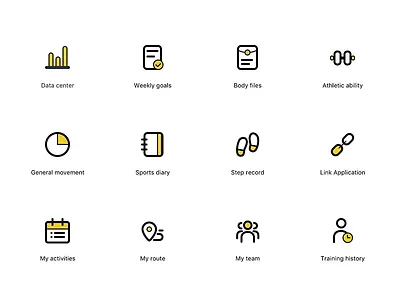 Fitness Icons app fitness icon icons line simple stroke tracking