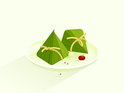 Rice dumpling bamboo boat dragon dumpling festival ginkgo green icon jujube rice ui ux