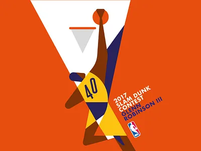 Nba Slam dunk contest 2107: Glenn Robinson III basketball futurism graphicdesign illustrations illustrator inspirations nba stefanomarra