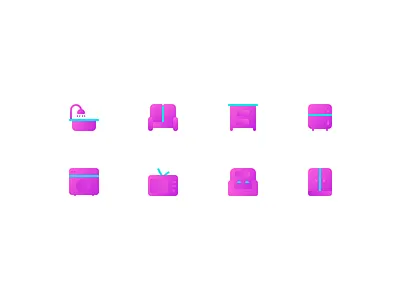Daily UI #36——The furniture icons colors daily design furniture icons sketch ui