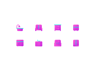 Daily UI #36——The furniture icons colors daily design furniture icons sketch ui