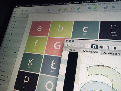 Behind the scenes: Typography Advent Calendar & the font unsed glyphs lettering sketch type type design typeface typeface design typography