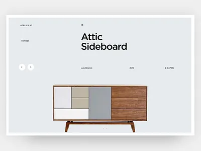 Product Display Concept design furniture interface light minimal simple ui