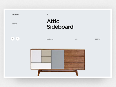 Product Display Concept design furniture interface light minimal simple ui