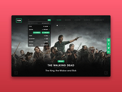 #022 Search dailyui database design search tv ui ux zombie