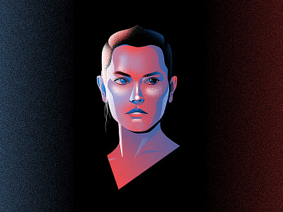 Rey - work in progress character illustration photoshop portrait rey starwars wip