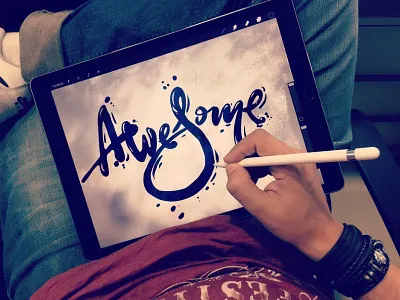 awesome graphic illusign illustration ipadpro lettering
