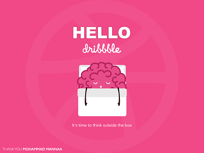 Hello Dribble dribbble first illustration shot