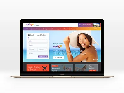 Getgo Website redesign airline content strategy design gamification graphic design loyalty ui ux web design website