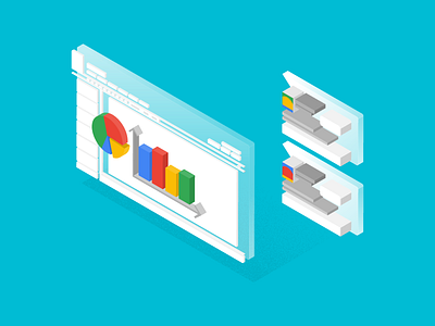Slides blue collaborate comment isometric learn math slides stat statistic