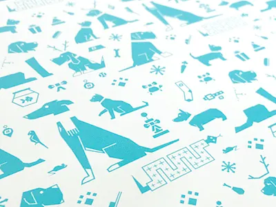 Howliday Wrapping Paper cat christmas dog fish gift holiday pattern pet snake wrapping paper