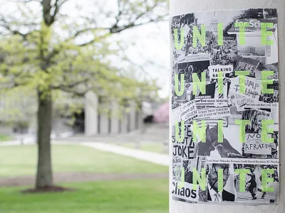 Talking Back designtypographystand folding poster printmaking unite up