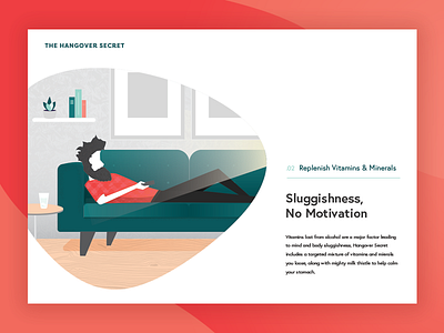 Hangover Secret Replenish Illustration illustration web design