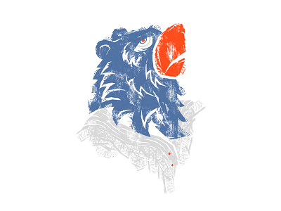 Chicago Cubs Screen Print Graphic baseball bear chicago cubs