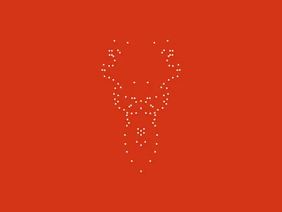 Reindeer celebration christmas dots minimal reindeer xmas