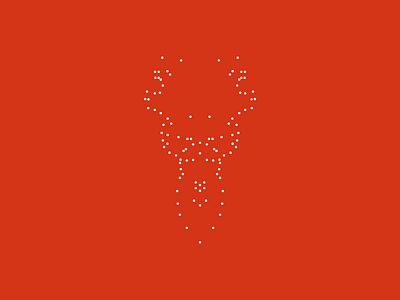 Reindeer celebration christmas dots minimal reindeer xmas