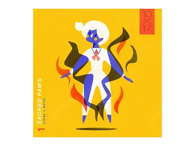 1. Sacred Paws - Strike a Match 10x17 illustration music yay