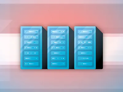 Servers computer data icon illustration it server service vector