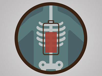 Your body is a battery bones detail illustration infographic skeleton xray