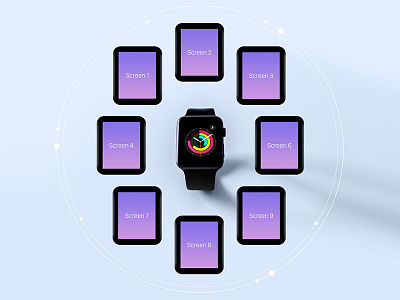 Free Apple Watch App Screen Mockup PSD app mockup apple watch apple watch app screen mockup free mockup mockup psd psd mockup