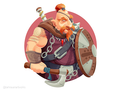Barbarian! charachter design illustration