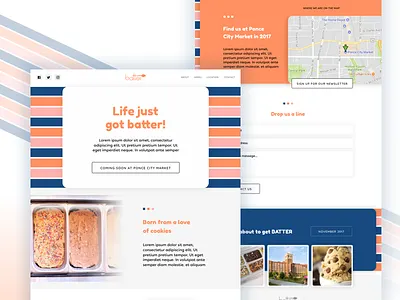 Batter Cookie Dough concept cookie cookie dough dough homepage site ui user interface ux web web design website