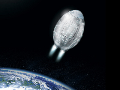 Make It to the Spaceship! boardgame design digital digital painting game illustration layout poster space spaceship